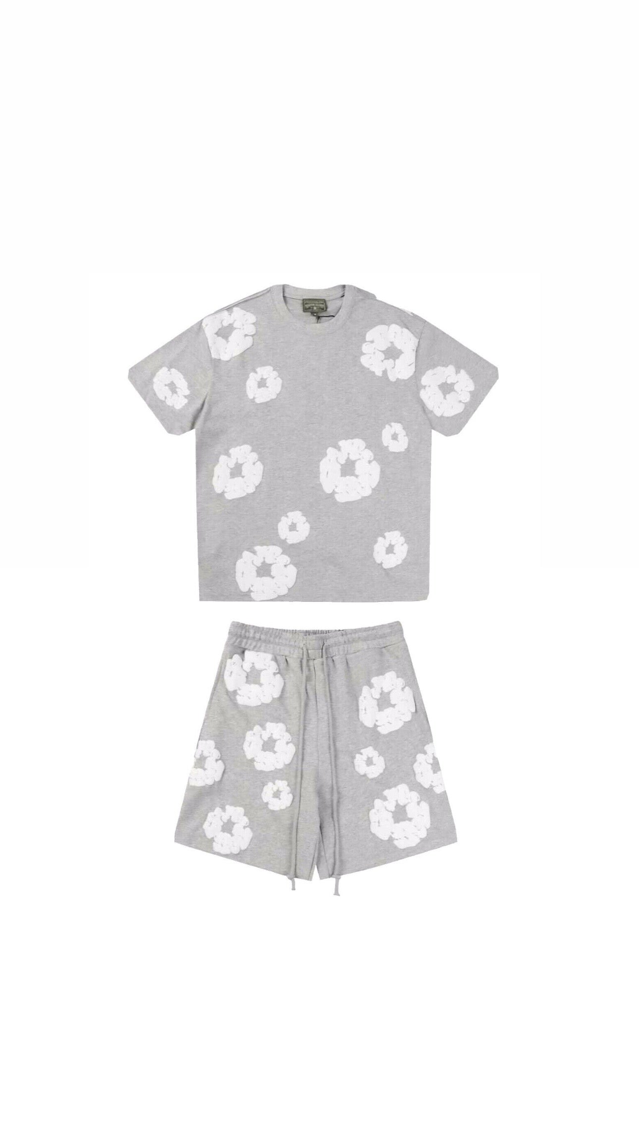 D Tears Short Set - Grey